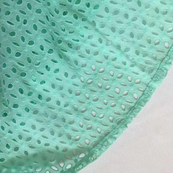 Grad Dress Mint Embroidered Lace Beaded Collar - Picture 6 of 16